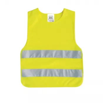 IWH 453502 Kinder-Warnweste EN 1150, fluoreszierendes Gelb, Klettverschluss, Unisex