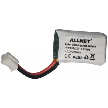 ALLNET Mini-Drohne Ersatzakku 3,7V 220mAh Li-Ion (HW851624P)