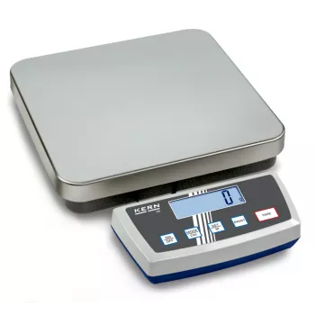 KERN DE 15K2D Plattformwaage, 15 kg Kapazität, 2 g / 5 g Ablesbarkeit, Edelstahl-Wägeplatte, RS-232