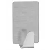 tesa Permanent Haken Rechteckig S Metall, Chrom, Selbstklebend, 1,5 kg, 1 Stück 66612-00000-00