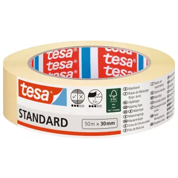 tesa 05087 Maler-Abdeckband 50 m x 30 mm Gelb 05087-00000-03