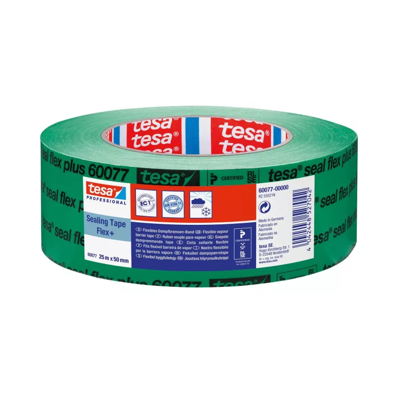 Tesa 60077 Doppelseitiges Montageband 25 m x 50 mm Weiß PE-Schaum