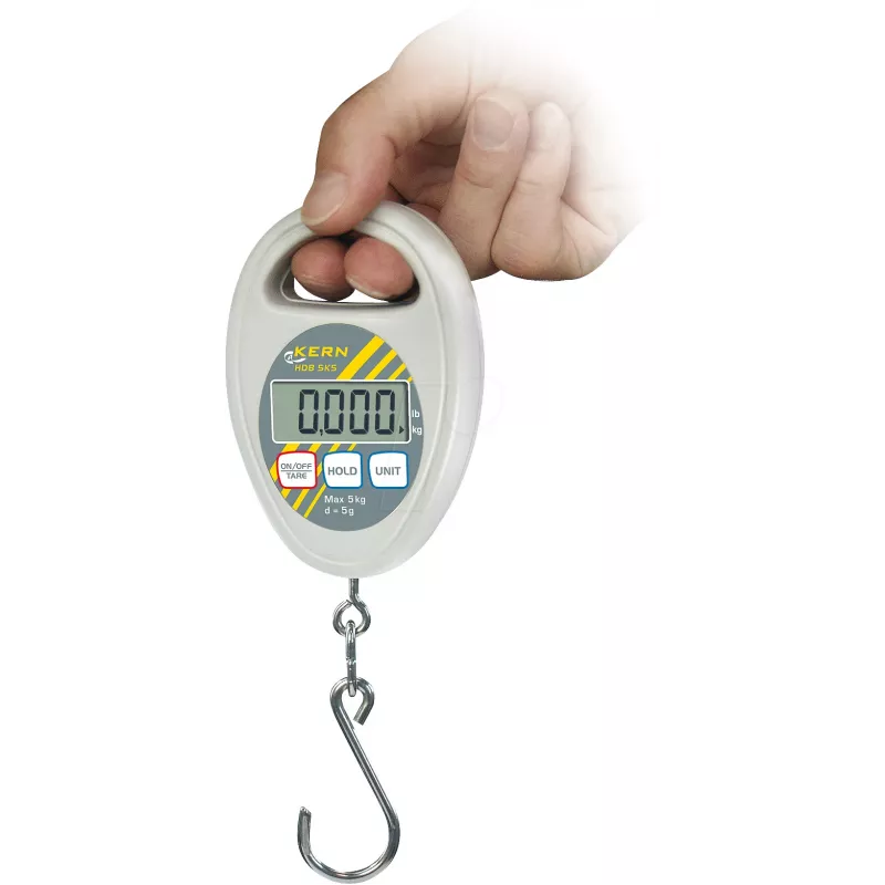 KERN HDB 5K5N Digitale Hängewaage, 5 kg Kapazität, 5 g Ablesbarkeit