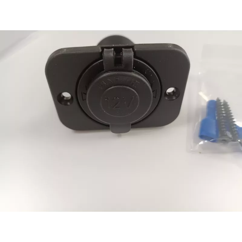 IWH Unterputz-12/24V-DC-Steckdose, max. 20A, Zigarettenanzünder-Typ, Schwarz 19002