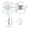 IWH USB Doppel-Einbau-Steckdose 12/24V 2,1A 2x USB-A Schwarz 019006