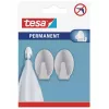 tesa Permanent Haken Oval Metall Chrom 6 kg Selbstklebend 66611-00000-00
