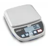 KERN EMS 12K0.1 Präzisionswaage, 12 kg x 0,1 g, Edelstahlplattform, RS-232, Netz-/Batteriebetrieb