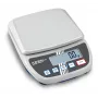 KERN EMS 12K0.1 Präzisionswaage, 12 kg x 0,1 g, Edelstahlplattform, RS-232, Netz-/Batteriebetrieb