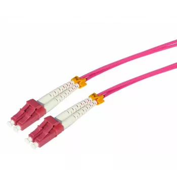 Tecline HD OM4 Multimode LWL Patchkabel, LC Duplex auf LC Duplex, 50/125 µm, Heather Violet, 1 m 798LL01