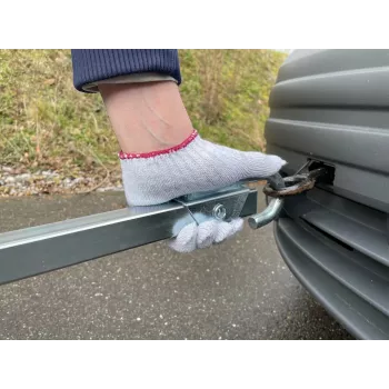 IWH 019800 Abschleppstange für Pkw, 3-teilig zusammenklappbar, 2500 kg Kapazität, Gelb
