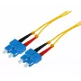 Tecline Glasfaser-Patchkabel HD, 9/125 µm, Singlemode, OS2, SC Duplex auf SC Duplex, Gelb, 15 m 799SS15