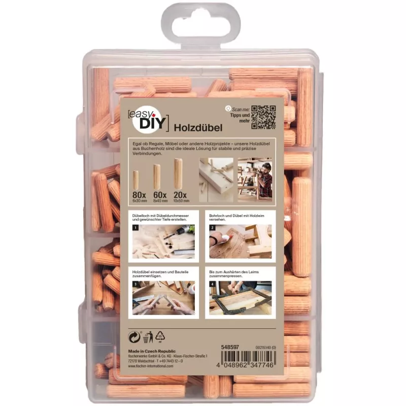 Fischer 548597 Holzdübel-Set, 1 Set