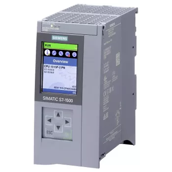 Siemens SIMATIC S7-1500 Failsafe CPU 1515F-2 PN, 500 KB Programmspeicher / 3 MB Datenspeicher, 2 PROFINET-Schnittstellen, integriertes Display 6ES75152FN030AB0