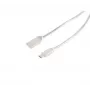 EXERTIS CONNECT USB Lade- und Synchronisationskabel A auf Typ C 3.1 Stahl Silber 1,6m 39910217