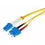 Tecline HD LWL-Patchkabel, 9/125 µm Singlemode OS2, LC Duplex auf SC Duplex, Gelb, 1,0 m (799LS01)