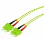 Tecline OM5 SC Duplex Glasfaser-Patchkabel, 50/125µm Multimode, Limettengrün, 7,5m (796SS07)