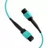 EFB MTP-Buchse auf MTP-Buchse 12-Faser OM3 Patchkabel, LSZH Aqua, Typ A, 0,5 m MTPF12MTPFOM3-0,5-A
