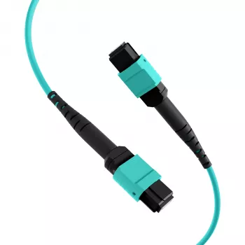 EFB MTP-Buchse auf MTP-Buchse 12-Faser OM3 Patchkabel, LSZH Aqua, Typ A, 0,5 m MTPF12MTPFOM3-0,5-A