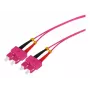 Tecline HD OM4 Multimode LWL Patchkabel SC Duplex auf SC Duplex, 50/125 µm, Heather Violet, 7,5 m 798SS07
