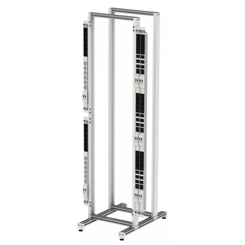 EFB PRO-PDU01.GR PDU-Montagewinkel-Set, 1 HE, RAL 7035 Lichtgrau, 2 Stück