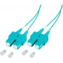EFB Elektronik SCSCOM3DAQ2 2m Duplex SC OM3 Multimode LWL Patchkabel, LSZH Aqua