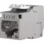 EFB E-20094-24 RJ45 Keystone Slimline/Shortbody Cat.6A Komponenten-zertifiziert Silber, 24 Stück