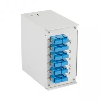 EFB Elektronik DIN-Schienen-Box OS2 6x SC-Duplex-Kupplung ohne Pigtails (BHS60223.6)