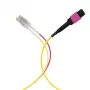 MPO-PLUS (F) auf LC Trunk-Kabel OM4 12 Fasern Typ B LSZH Erika Violett 10m MPOF12LCOM4-10