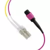 MPO-PLUS (F) auf LC Trunk-Kabel OM4 12 Fasern Typ B LSZH Erika Violett 10m MPOF12LCOM4-10