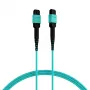 EFB Elektronik MPOF12MPOFOM3-3 MPO-PLUS Buchse zu MPO-PLUS Buchse OM3 12-Faser Typ B LSZH Aqua Patchkabel, 3 m