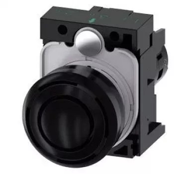 Siemens SIRIUS ACT 3SU1200-6KB10-1AA0 Akustischer Melder, 22 mm rund, Kunststoff, schwarz, 24 V AC/DC, IP66/IP67/IP69K