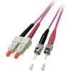 EFB Elektronik Duplex Jumper SC-ST 50/125µm OM4 LSZH Erika Violett 3,0mm 20m O0347.20