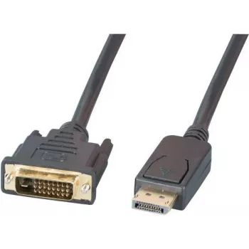 EFB Elektronik DisplayPort auf DVI-D Kabel, 2 m, Schwarz, angespritzt, Rändelschrauben K5564SW.2