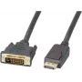 EFB Elektronik DisplayPort auf DVI-D Kabel, 2 m, Schwarz, angespritzt, Rändelschrauben K5564SW.2