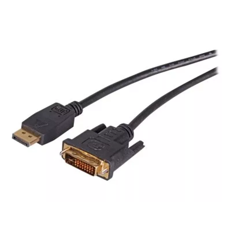 EFB Elektronik DisplayPort auf DVI-D Kabel, 2 m, Schwarz, angespritzt, Rändelschrauben K5564SW.2
