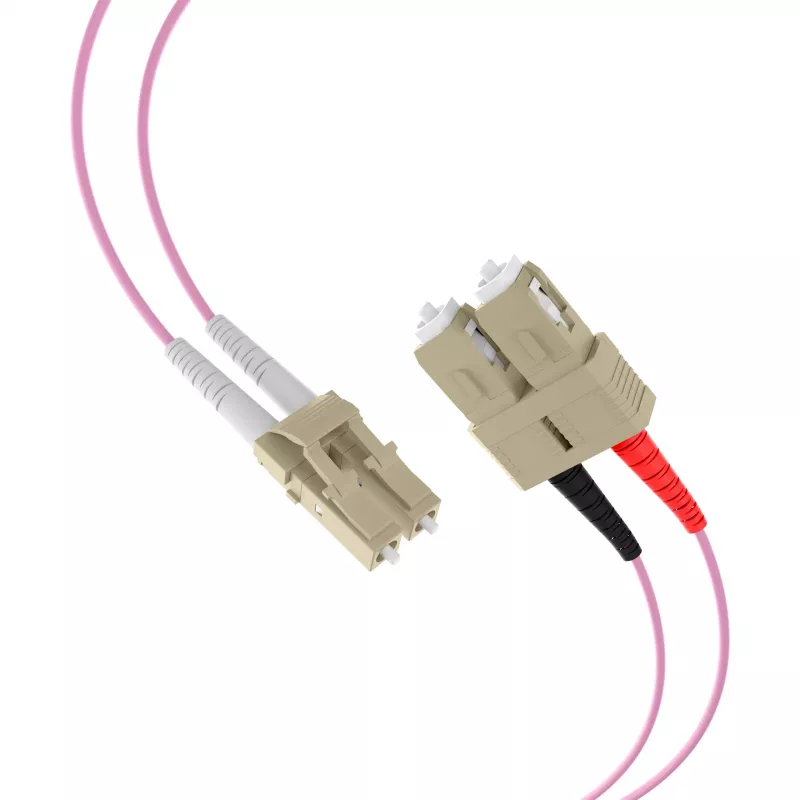 EFB-Elektronik Duplex Jumper LC-SC 50/125µ OM4 LSZH Erika Violett 2,0mm 30m O0323.30