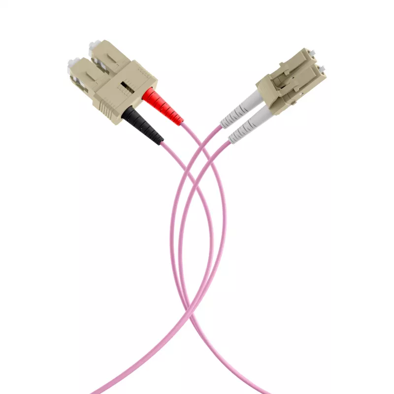 EFB-Elektronik Duplex Jumper LC-SC 50/125µ OM4 LSZH Erika Violett 2,0mm 30m O0323.30
