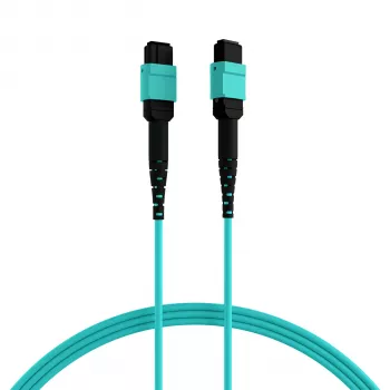 EFB MTP-F/MTP-F 12-Faser Matrix Patchkabel OM3, LSZH Aqua, Code B, 0,5m MTPF12MTPFOM3-0,5