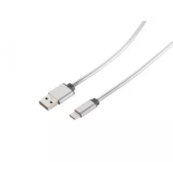 Exertis Connect 39910214 USB-C auf USB-A Kabel, 1 m, USB 3.2 Gen 1, Silber