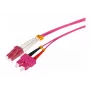 Tecline HD OM4 Multimode LWL-Patchkabel LC auf SC Duplex, 50/125 µm, Erika Violett, 7,5 m 798LS07