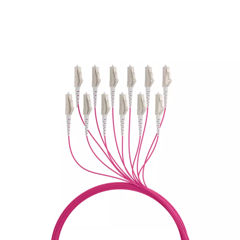 EFB Elektronik O8342S130OM4 Trunk-Kabel U-DQ ZN BH OM4, 12 Fasern (1x12), LC-LC, 130 m, Dca, LSZH