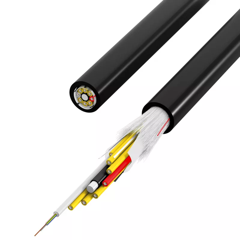 INFRALAN U-DQ(ZN)BH OS2 48E (4x12) Eca 5000N LSZH Schwarz 11,2mm G657A1 Glasfaserkabel 54448.1D-E5
