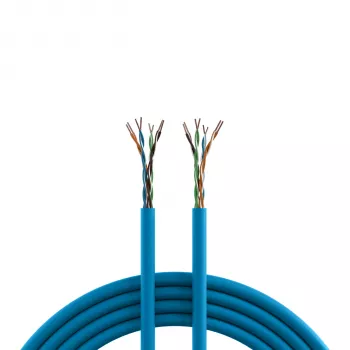 INFRALAN Cat.6A 500 MHz U/UTP 4-Paar Installationskabel, AWG23, CPR B2ca, RAL5015 Blau, 305m 99960.305-CPR