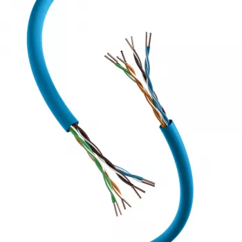 INFRALAN Cat.6A 500 MHz U/UTP 4-Paar Installationskabel, AWG23, CPR B2ca, RAL5015 Blau, 305m 99960.305-CPR