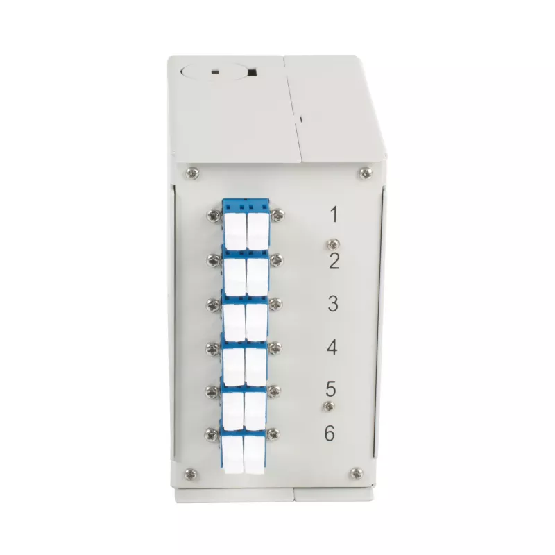 EFB Elektronik DIN-Hutschienen-Box OS2 6x LC-Duplex-Kupplung ohne Pigtails (BHS60921.6)