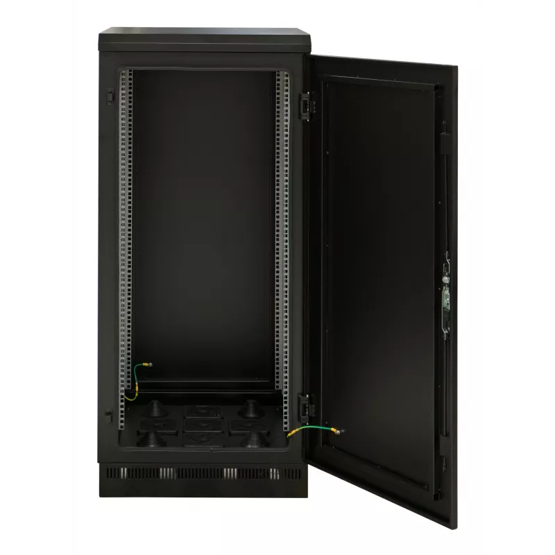 19 inch Netzwerkschrank 42U 800x800, IP55, mit vormontiertem Sockel, RAL9005 691742IP55V2.TS