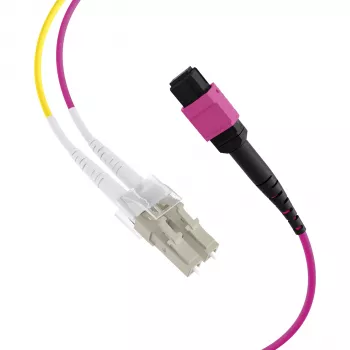 EFB Elektronik MPOF12LCOM4-5 MPO-PLUS (F) auf LC Duplex Trunk-Kabel, OM4, 12 Fasern, Typ B, LSZH, Erika Violett, 5 m