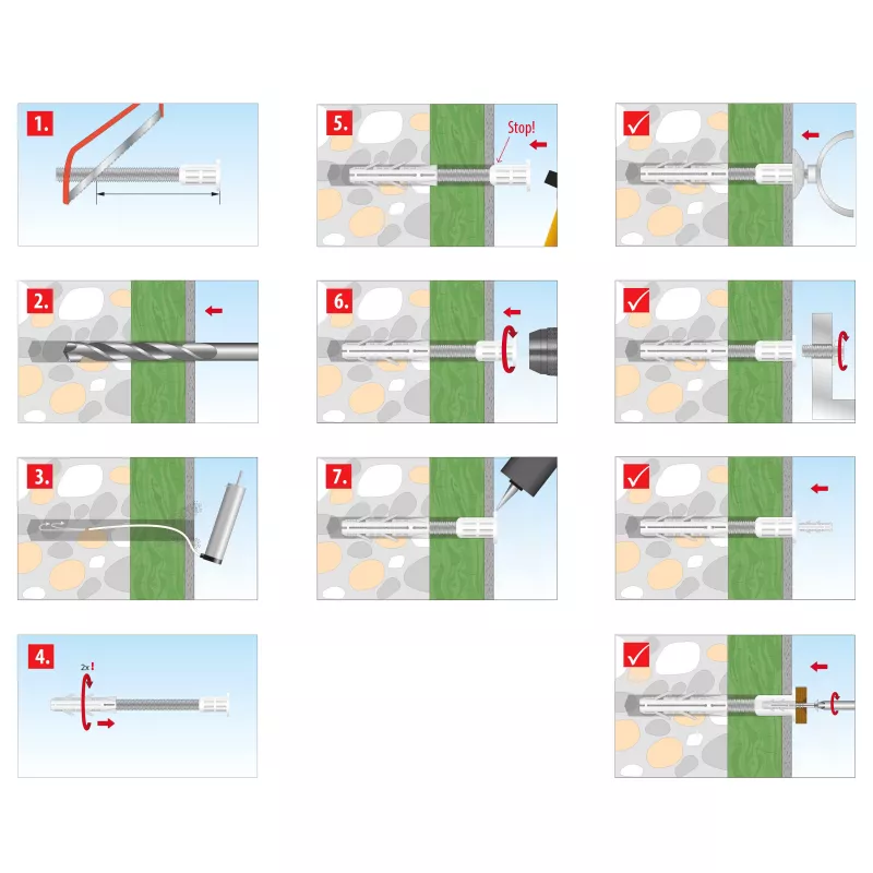 TOX Thermo Proff Mini Abstandsmontagesystem für WDVS, 2 Stück 084600381