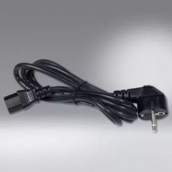 SCHÄFER IT SYSTEMS Netzkabel IEC 60320 C13 auf CEE 7/7 Schuko, 2 m, Schwarz 6763200