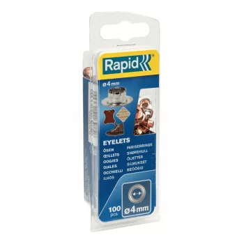 Rapid 5000409 Ösen, 4 mm, verschiedene Farben, 100 Stück